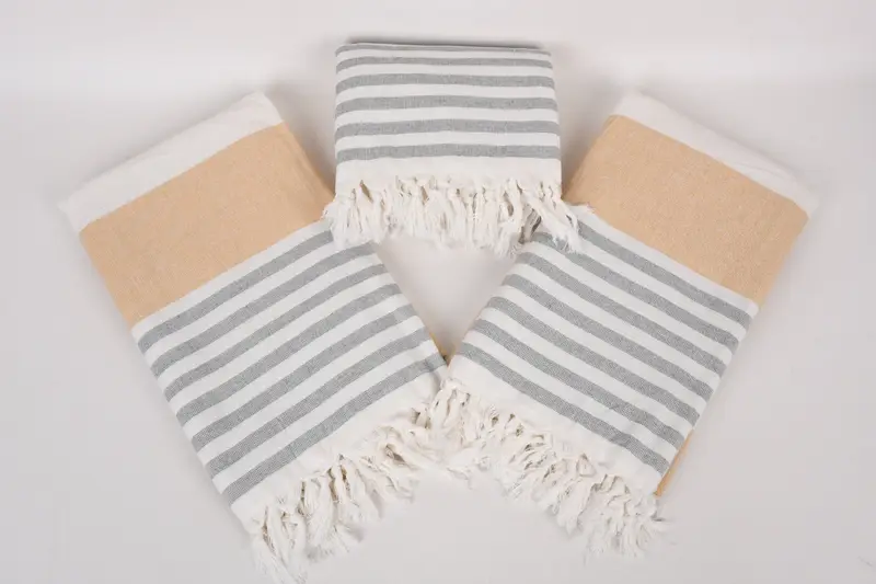 Organic Cotton Towel, Wedding Gifts Towel, Bachelorette Party Favors, Bachelorette Party Favor, Sand-free towel, 68x36 Cotton Striped Terry Towel - 6