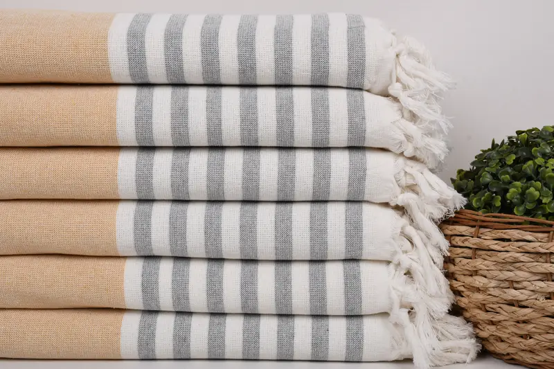 Organic Cotton Towel, Wedding Gifts Towel, Bachelorette Party Favors, Bachelorette Party Favor, Sand-free towel, 68x36 Cotton Striped Terry Towel - 2