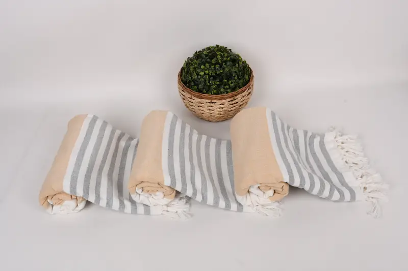 Organic Cotton Towel, Wedding Gifts Towel, Bachelorette Party Favors, Bachelorette Party Favor, Sand-free towel, 68x36 Cotton Striped Terry Towel - 8