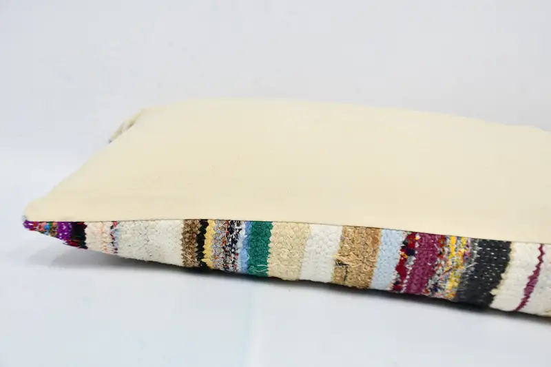 Pillow Case, 12x36 White Cushion Cover, Boho Pillow, Toss Pillow, Gift Pillow, Bench Cushion Cover, Turkish Kilim Pillow, Authentic Pillow Case - 6