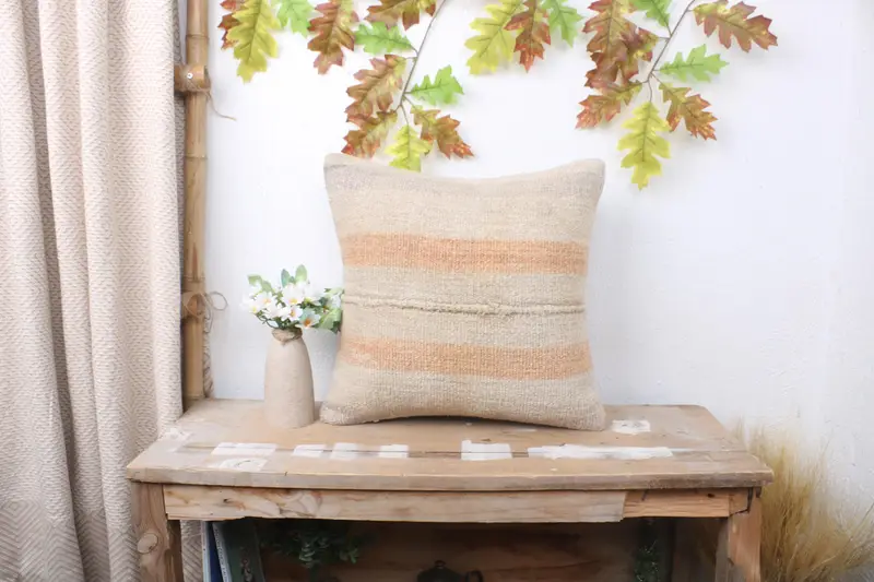 Pillow Cover, Sofa Cushion, 16x16 White Pillow, Boho Pillow, Meditation Pillow Case, Gift Pillow, Turkish Pillow, Decorative Bolster Cushion - 1