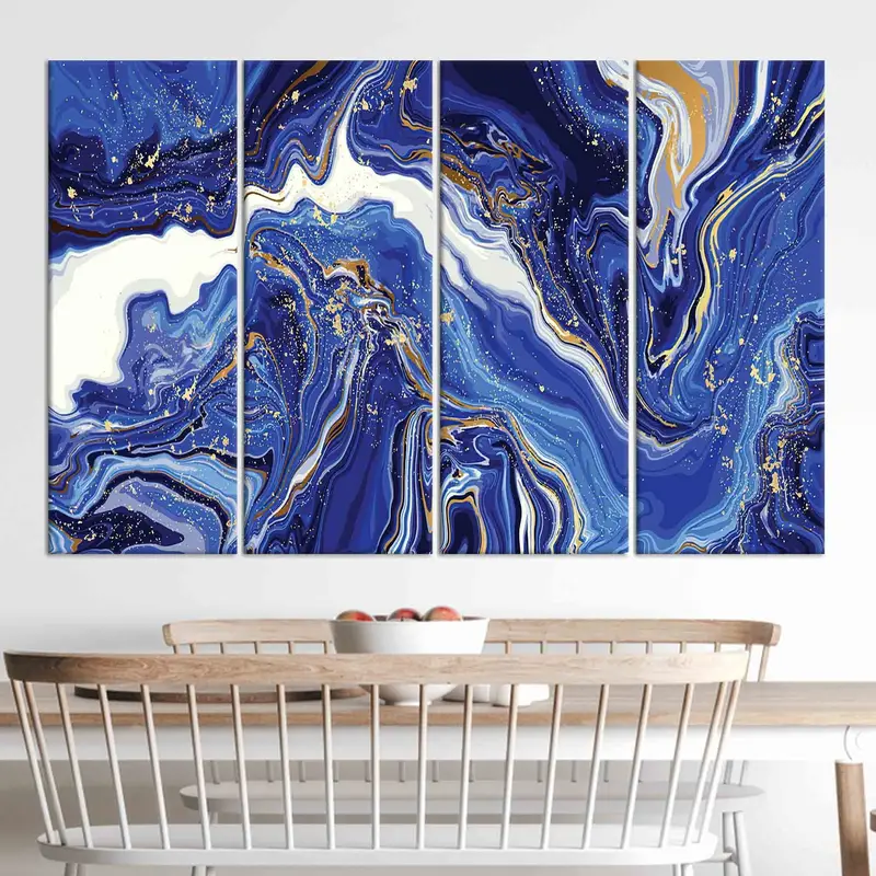 Elegant Abstract Marble Printed Canvas - Modern Art Decor