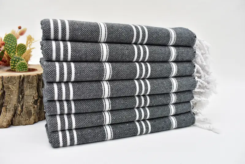 Kleine Badetücher, Brautduschenbevorzugungen, 40x24 Baumwollstreifenhandtuch, türkisches Handtuch, Brautjungfernhandtuch, Wohnkulturgeschenke, türkisches Geschirrtuch - 2