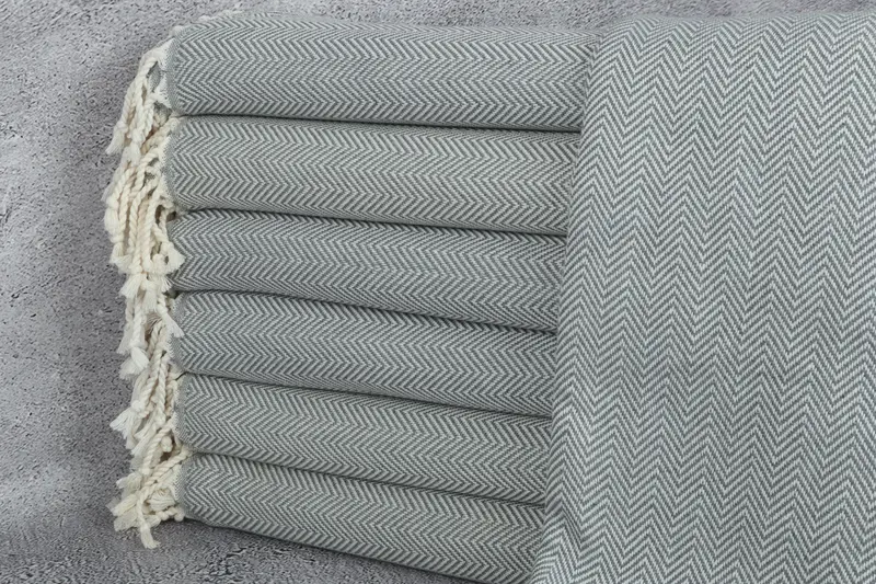 Wedding Gift Bridesmaid Dark Gray Cotton Towel, 40x71 Inches