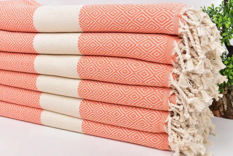 Home Decor Gifts, Turkish Beach Towel Monogram, Organic Cotton Towel, Gift For Bride, Bridal Shower Favors, Gift For Him, 70x40 Cotton Diamond Towel - 3