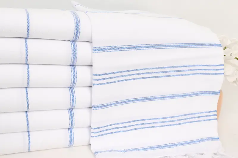Monogram Kitchen Towel, Spa Towel, 40x24 Cotton Striped Towel, Small Bath Towels, Xmas Gifts, Organic Towel, Kitchen Towel, Valentines Day Gift - 3