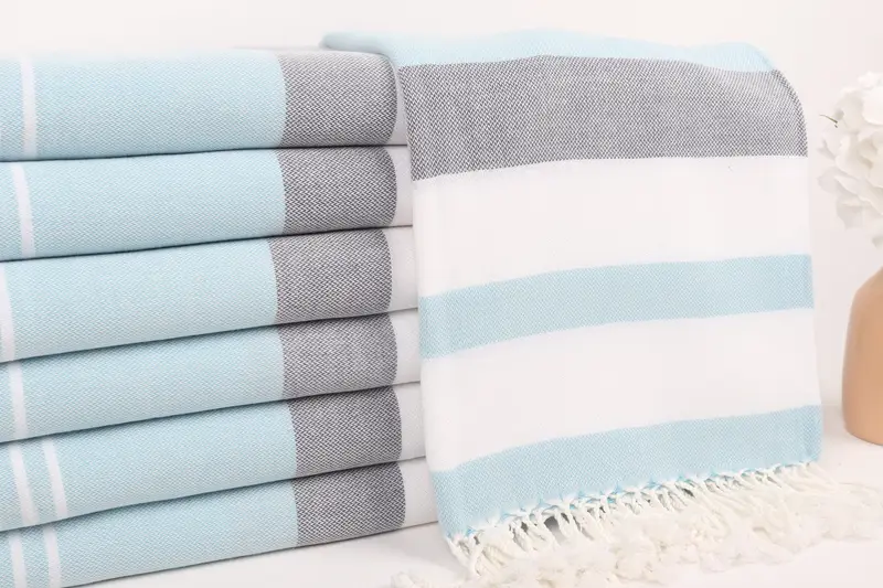 Bridal Shower Favors, 70x40 Cotton Striped Towel, Personalized Turkish Towel, Fouta towel, Custom Wedding Gift From Bridesmaid, Wedding Gift Ideas - 2