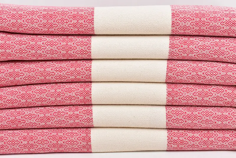 Embroidery Towel, Custom Beach Towel, Bathroom Towel, Personalized Gift, Housewarming Gift, Eco-Friendly Turkish Towel, 68x36 Cotton Diamond Towel - 2