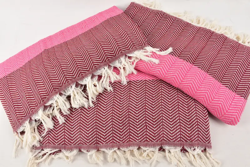 Girl Trip Party Favor, Bridesmaid Gifts, Turkish Blanket, Christmas Gift Blanket, 84x80 Cotton Chevron Towel, Turkish Towel Blanket, Woven Blanket - 6