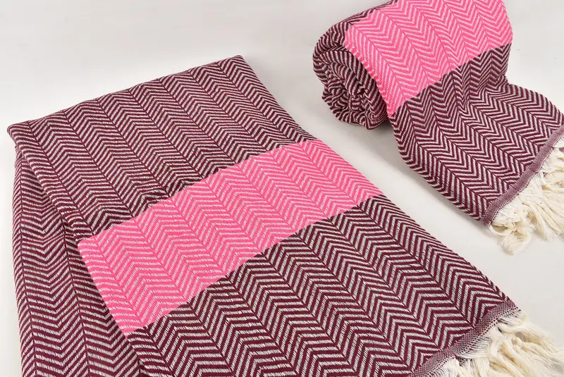 Girl Trip Party Favor, Bridesmaid Gifts, Turkish Blanket, Christmas Gift Blanket, 84x80 Cotton Chevron Towel, Turkish Towel Blanket, Woven Blanket - 7
