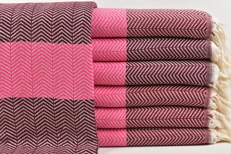 Girl Trip Party Favor, Bridesmaid Gifts, Turkish Blanket, Christmas Gift Blanket, 84x80 Cotton Chevron Towel, Turkish Towel Blanket, Woven Blanket - 1