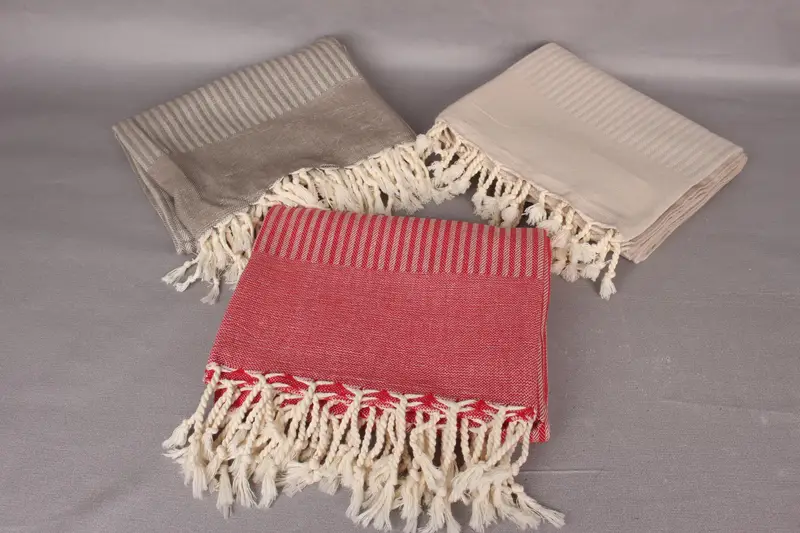 Wedding Gift, Oversized lightweight Turkish bath towel USA, Gift For Him, 68x38 Linen Striped Towel, Spa Gift, Turkish beach towel, Organic Towel - 5
