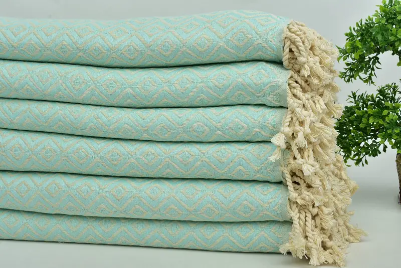 Quick-dry towel, Gift Boxes Towel, Embroidery Towel, Custom Wedding Towel, Hammam Towel USA, 70x40 Cotton Diamond Towel, Hammam towel, Summer Gift - 3