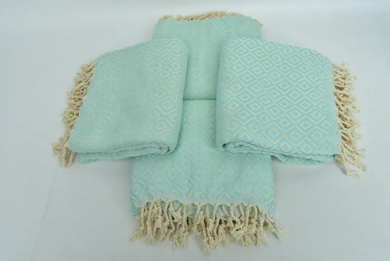 Quick-dry towel, Gift Boxes Towel, Embroidery Towel, Custom Wedding Towel, Hammam Towel USA, 70x40 Cotton Diamond Towel, Hammam towel, Summer Gift - 6
