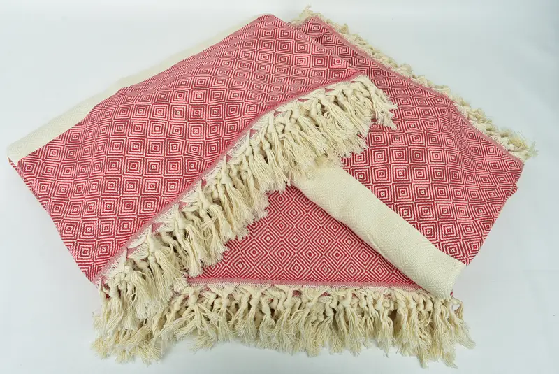 Housewarming Gift, Beach Bachelorette Party Decorations, Bachelorette Gifts, Bachelorette Party Favor, Woven Blanket, 96x80 Cotton Diamond Towel - 6