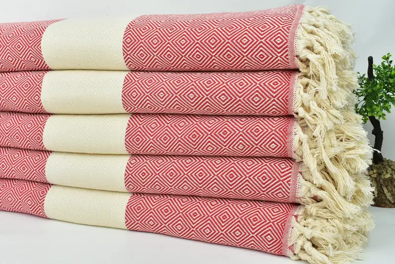 Housewarming Gift, Beach Bachelorette Party Decorations, Bachelorette Gifts, Bachelorette Party Favor, Woven Blanket, 96x80 Cotton Diamond Towel - 3