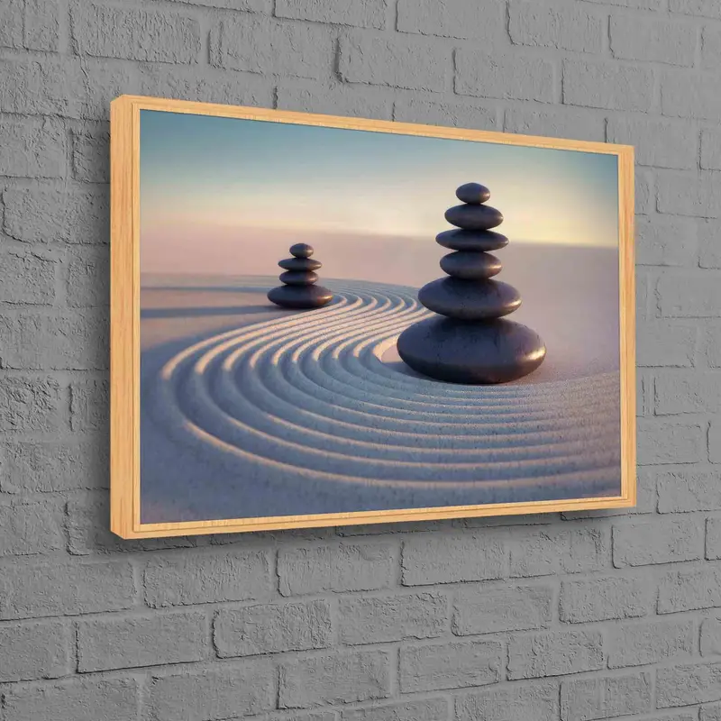 モダンな禅キャンバス: 静かなアートで空間をグレードアップ