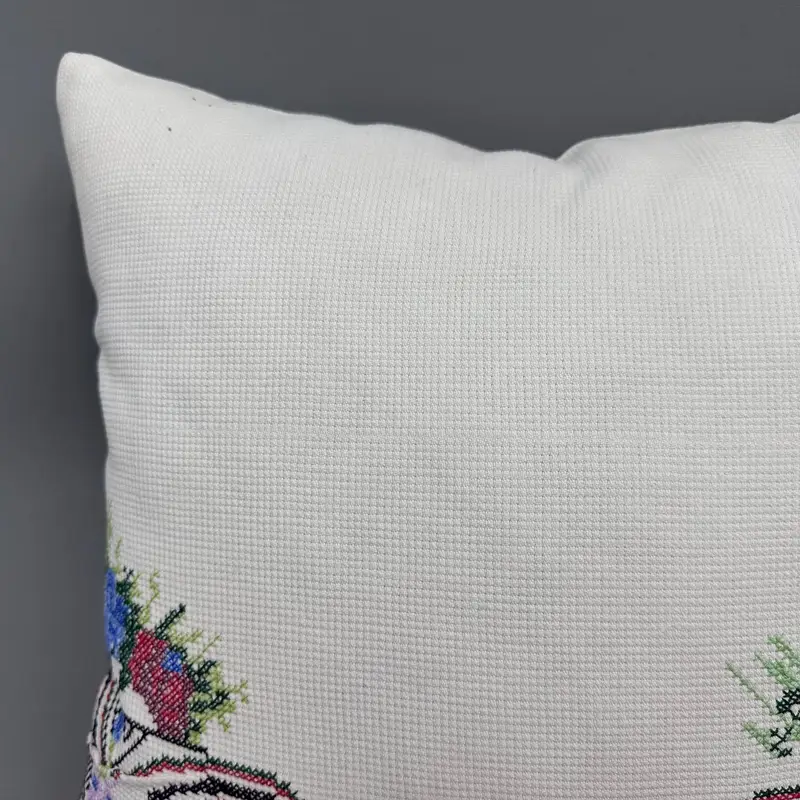 18x18 weißes Kissengehäuse, Vintage -Kilim -Kissen, Kissen, Vintage -Kissen, antike Kissen, helles Kissengehäuse, Kissenbedeckung - 5