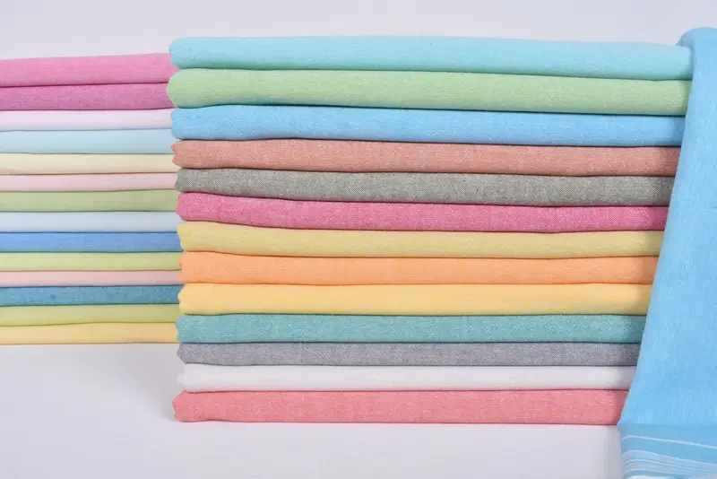 Vermilion Striped Throw Blanket, 91x56 Inches, Organic Cotton, Beach Theme