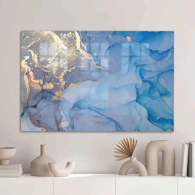 エレガントなプリントガラス: モダンな空間に最適な高級大理石デザイン