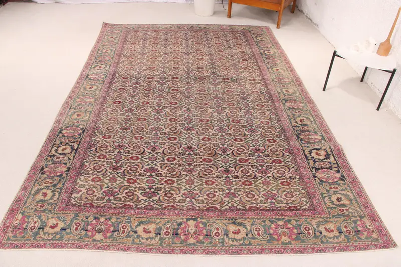 5,2x9,6 ft Handmade Purple Rug, Oriental Pattern