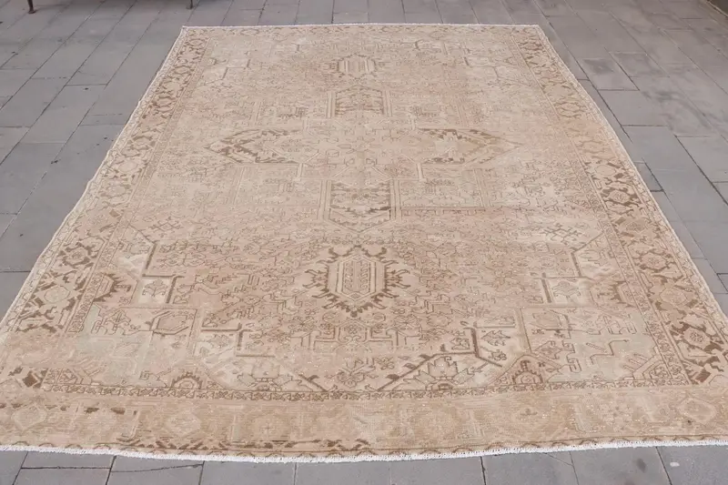 Zarif Bej Ombré Halı, 9,7x12,2 ft Şık Dekor