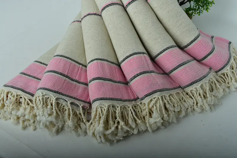 Peshtemal, Bachelorette Hediyeleri, Türk Banyo Havlusu, saçaklı Türk Peshtemal Plaj Havlusu ABD, 70x36 Keten Çizgili Havlu, Türk Havlu ABD - 4