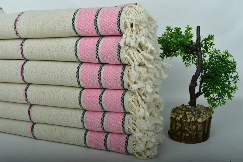 Peshtemal, Bachelorette Hediyeleri, Türk Banyo Havlusu, saçaklı Türk Peshtemal Plaj Havlusu ABD, 70x36 Keten Çizgili Havlu, Türk Havlu ABD - 3