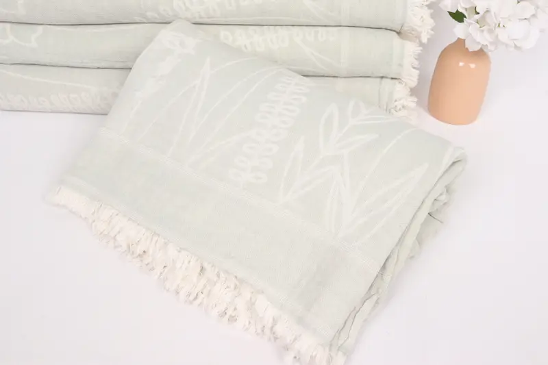 92x84 Cotton Floral Design Towel, Tablecloth, House Warming Gift, Shower Curtain, Custom Wedding Gifts, Turkish Bedspread, Housewarming Gift - 5