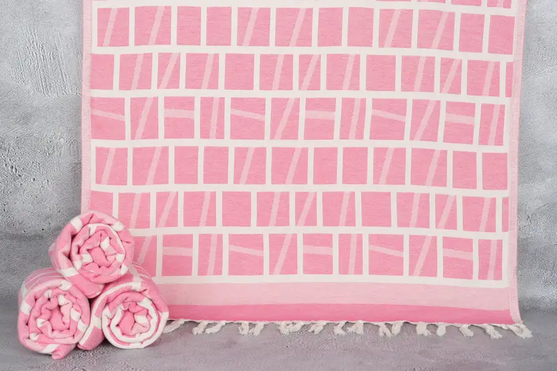 70x34 Cotton Patterned Towel, Gift For Coworker, Organic towel, Monogram Beach Towel, Personalized Gifts, Oversized Beach Towel, Travel Towel - 1