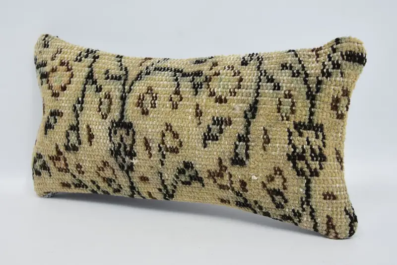 8x16 Beige Pillow Case, Pillow for Sofa, Car Cushion Case, Outdoor Bolster Pillow Case, Pillow Cover, Ethnical Kilim Rug Pillow, Vintage Pillow - 4