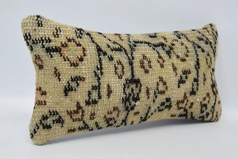 8x16 Beige Pillow Case, Pillow for Sofa, Car Cushion Case, Outdoor Bolster Pillow Case, Pillow Cover, Ethnical Kilim Rug Pillow, Vintage Pillow - 3