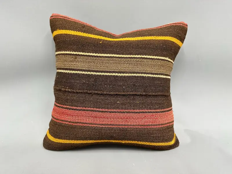 Pillow Cover, Boho Pillow, Muted Pillow, Chair Pillow Case, 18x18 Red Cushion Cover, Pet Pillow Sham, Turkish Pillow, Home Decor Pillow - 4