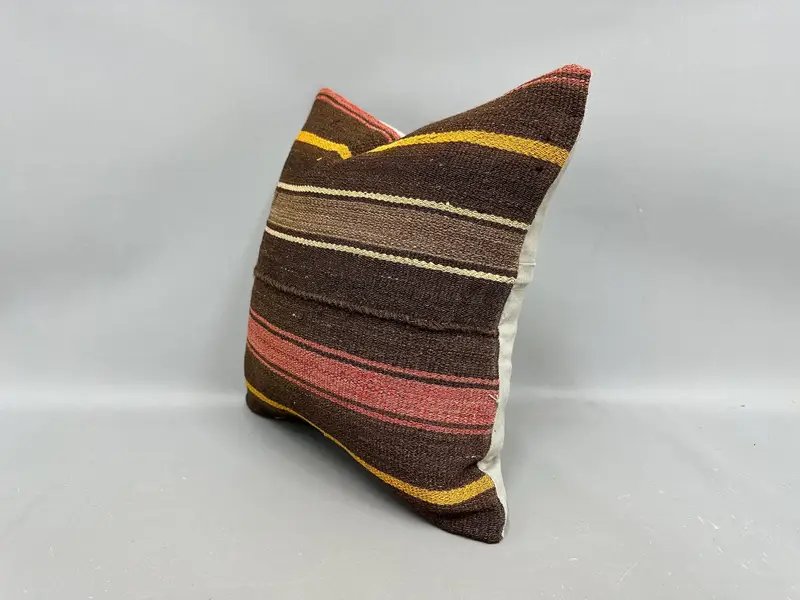 Pillow Cover, Boho Pillow, Muted Pillow, Chair Pillow Case, 18x18 Red Cushion Cover, Pet Pillow Sham, Turkish Pillow, Home Decor Pillow - 3