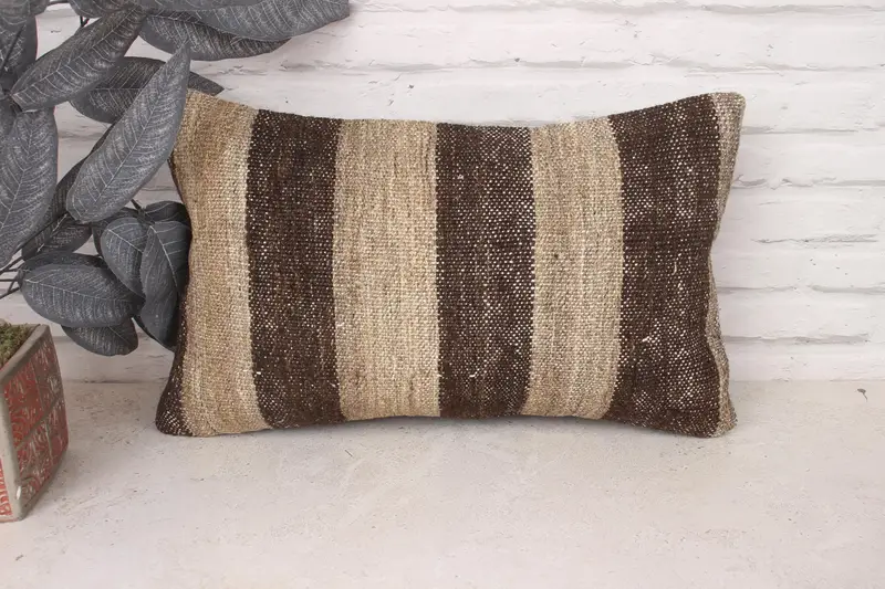 12x20 Beige Pillow Sham, Pillow Sham, Outdoor Pillow Case, Gift Pillow, Kilim Pillow Cover, Aztec Pillow Sham, Throw Kilim Pillow - 1