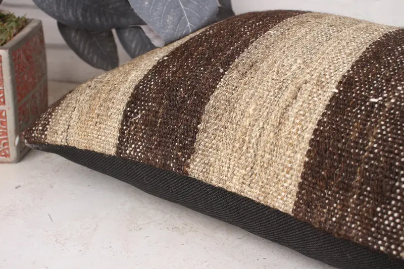12x20 Beige Pillow Sham, Pillow Sham, Outdoor Pillow Case, Gift Pillow, Kilim Pillow Cover, Aztec Pillow Sham, Throw Kilim Pillow - 6