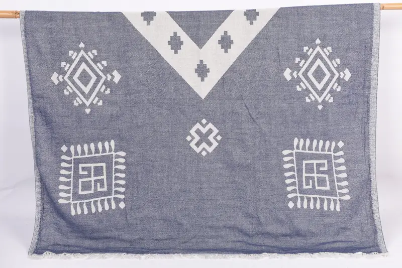 Beach Towel Gift, 70x40 Cotton Geometric Towel, Custom Name Towel, Bachelorette Towel, Wedding Gift, Personalized Gift, Mother Of The Groom Gift