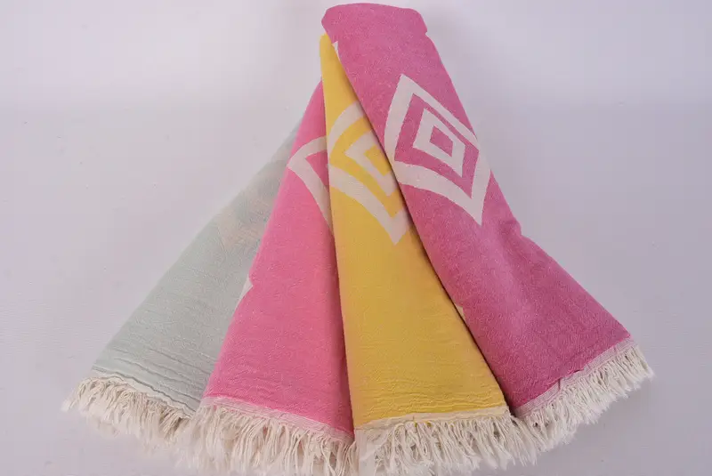 Turkish towel, Yoga Towel, Embroidered Towel, Halloween Bachelorette Party Favors, 70x36 Cotton Geometric Towel, Birthday Gift, Personalized Towel - 4