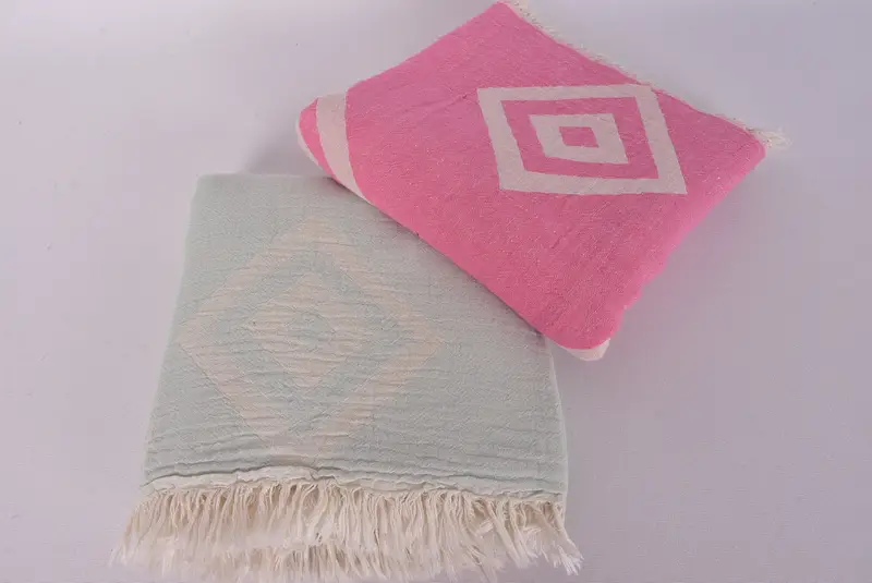 Turkish towel, Yoga Towel, Embroidered Towel, Halloween Bachelorette Party Favors, 70x36 Cotton Geometric Towel, Birthday Gift, Personalized Towel - 6