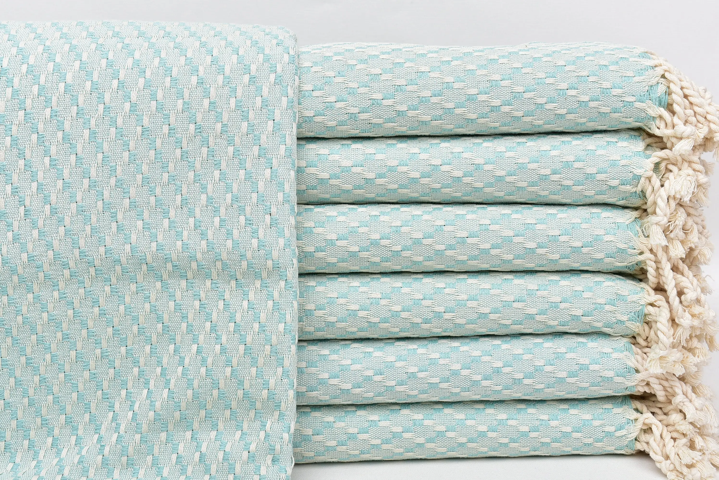 Custom Embroidered Beach Towel Oversized Mint Chevron Towel, 40x71 Inches - 1