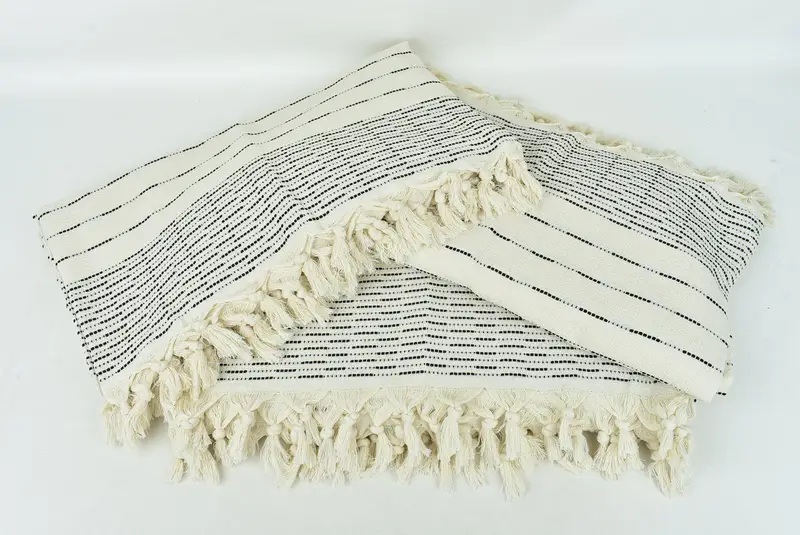 Bridal Shower Gift, Custom Blanket, Gift For Boyfriend, Organic Throw, Turkish Blanket Queen, 98x92 Cotton Striped Design Towel, Bachelorette Gifts - 6