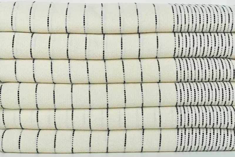Bridal Shower Gift, Custom Blanket, Gift For Boyfriend, Organic Throw, Turkish Blanket Queen, 98x92 Cotton Striped Design Towel, Bachelorette Gifts - 2