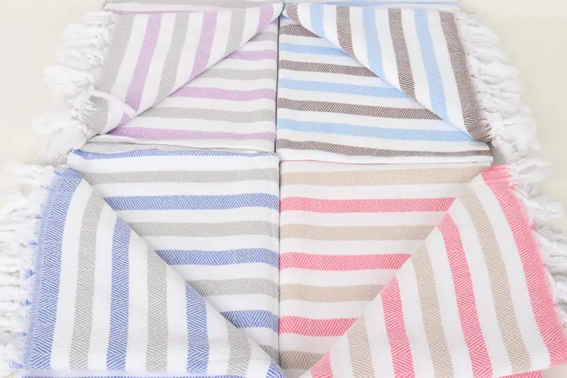 Grandma Gift, Personalized Wedding Gift, Bath towel, Organic Towel, Yoga Towel, Turkish towel, Monogrammed Turkish Towel, 64x40 Cotton Striped Towel - 5