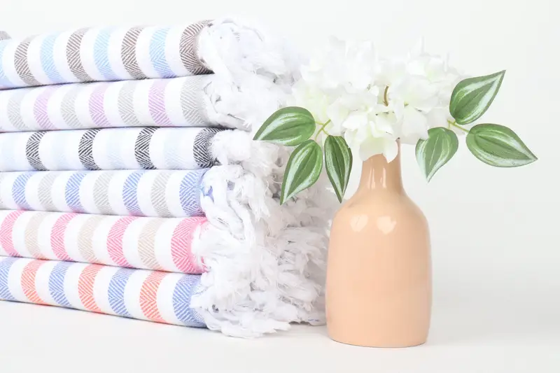 Grandma Gift, Personalized Wedding Gift, Bath towel, Organic Towel, Yoga Towel, Turkish towel, Monogrammed Turkish Towel, 64x40 Cotton Striped Towel - 2