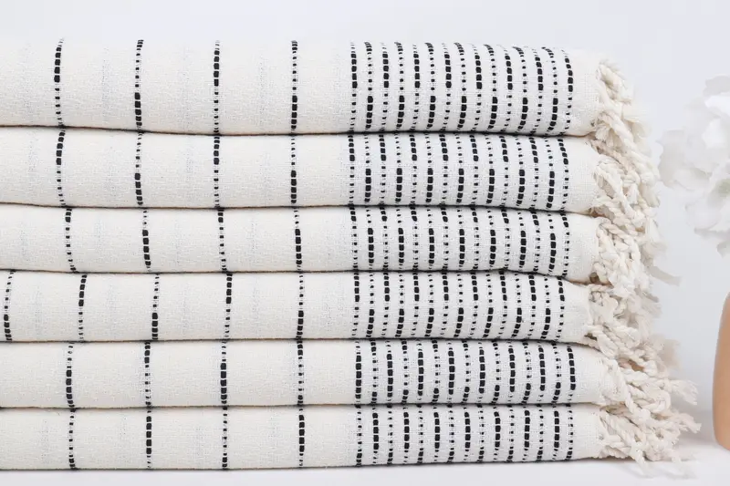 Gift For Her, Bachelorette Party Favor, Decorative Towel, 70x38 Cotton Striped Design Towel, Personalized Gifts, Luxury Beach Towel, Bath towel - 3
