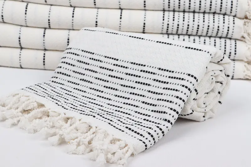 Gift For Her, Bachelorette Party Favor, Decorative Towel, 70x38 Cotton Striped Design Towel, Personalized Gifts, Luxury Beach Towel, Bath towel - 4