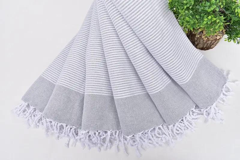 Turkish Towel Hand Towel, 40x18 Cotton Striped Towel, Bridal Shower Gift, Handmade Gift, Kitchen Towel, Personalized Gifts, Monogram Tea Towel - 4