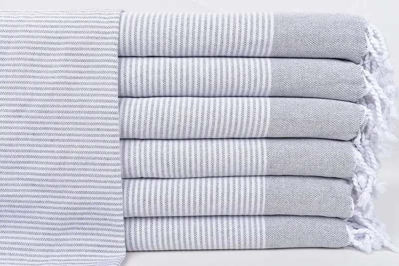 Turkish Towel Hand Towel, 40x18 Cotton Striped Towel, Bridal Shower Gift, Handmade Gift, Kitchen Towel, Personalized Gifts, Monogram Tea Towel - 1