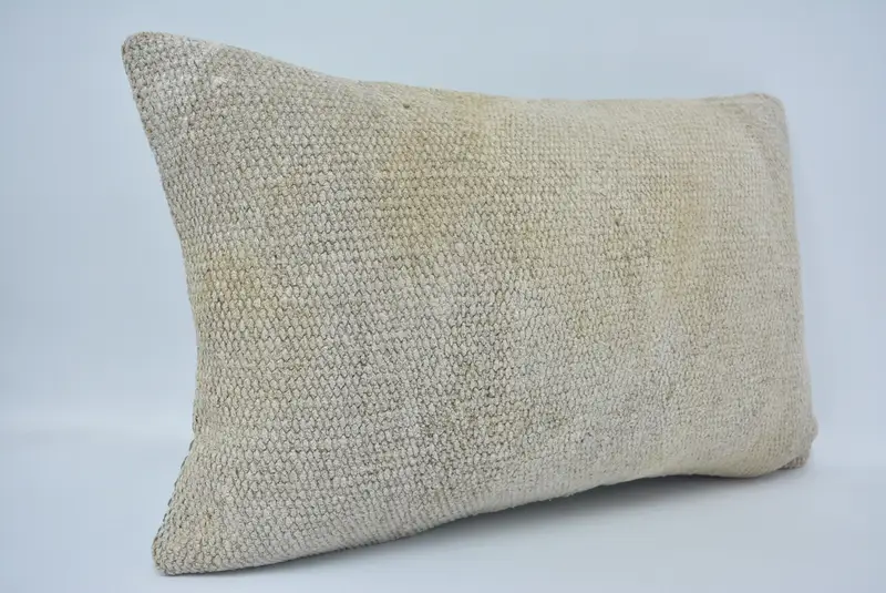 Boho Chic Pillow Cover, Decorative Throw Pillow, Kilim Pillow, Pillow Case, Rustic Cushion, Throw Kilim Pillow, 16x24 White Cushion, Vintage Pillow - 3