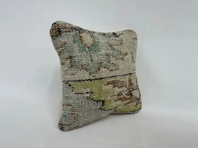 12x12 Beige Cushion Case, Ethnical Kilim Rug Pillow, Pillow Cover, Outdoor Patio Pillow Sham, Antique Pillows, Interior Designer Pillow - 3